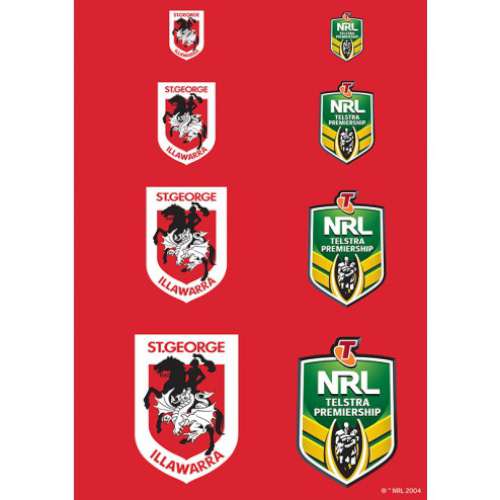 Dragons NRL Logo Icing Sheet - Click Image to Close